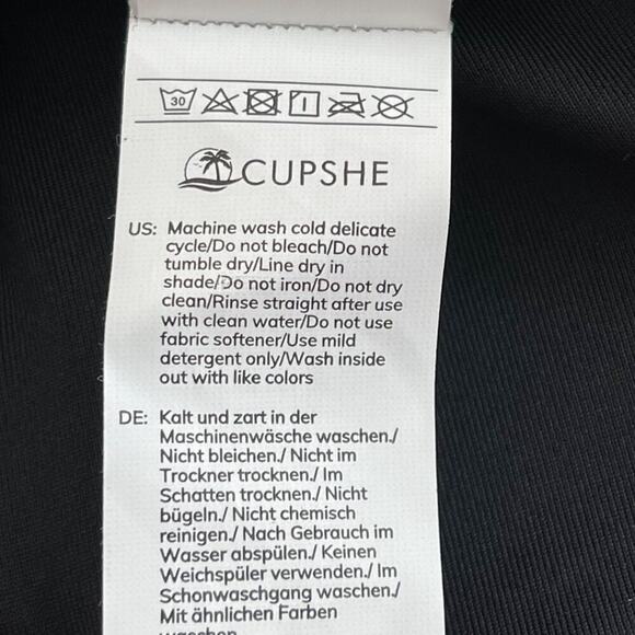 Cupshe Women Black 1 Piece Swimsuit Size XS Black V-Neck Ruched Adjustable Strap - Picture 9 of 9